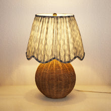 light blue floral table lamp