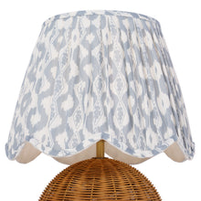 light blue floral table lamp