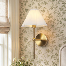 Pleated fabric Wall Sconce