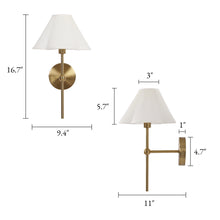 Pleated fabric Wall Sconce