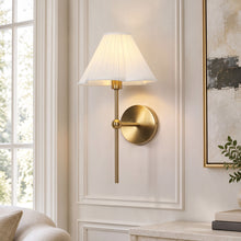 Pleated fabric Wall Sconce