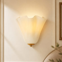 Bright white half-petal glass cover Sconces