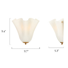 Bright white half-petal glass cover Sconces
