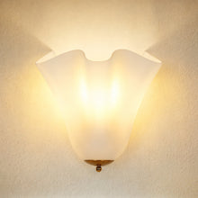 Bright white half-petal glass cover Sconces