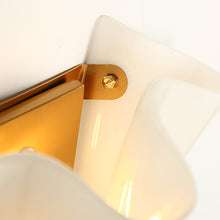 Bright white half-petal glass cover Sconces