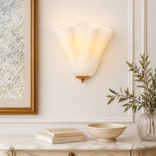 Bright white half-petal glass cover Sconces