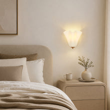 Bright white half-petal glass cover Sconces