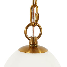 Bright white six-petal glass pendant