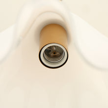 Bright white six-petal glass pendant