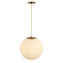 White jade glass ball pendant
