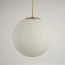 White jade glass ball pendant